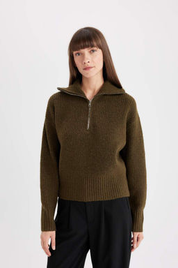 Свитер из ткани Selanik с полумолнией Relax Fit