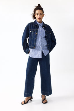 MAMA Wide High Waist Ankle Jeans - H&m фото 3