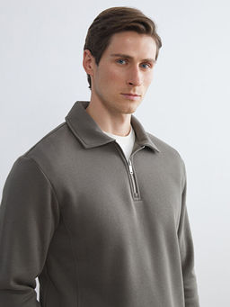 Polo Yaka Erkek Sweatshirt
