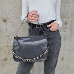 Женская кожаная сумка через плечо 0052-4