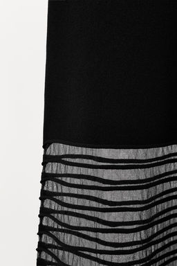 CONTRAST KNIT TULLE DRESS - Zara фото 12