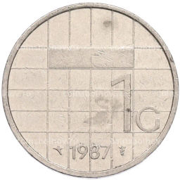 Монета 1 гульден 1987 года Нидерланды