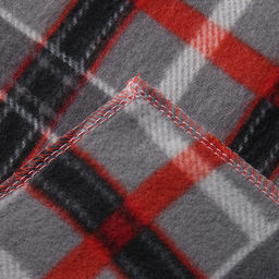 Плед Sherlock 140х200см, цвет серо-красный, флис 180г/м пэ - Belezza фото 4