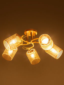 Люстра XA1322B/5, 5×60 Вт, E27, цвет золото, хром