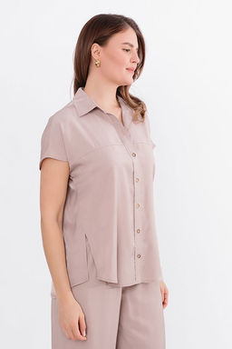 NOBBY, Блузка из вискозы 0011-104/2 (бежевый)  фото 4