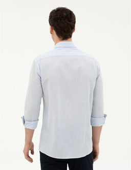 A__k Mavi Slim Fit Uzun Kollu G_mlek - Pierre cardin фото 5