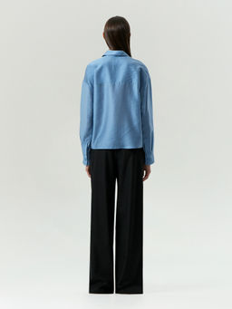 ЕМКА / Укороченная рубашка из тенсела - Emka фото 4