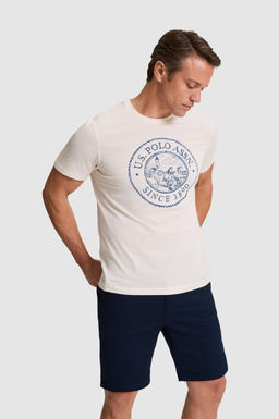 Erkek Krem Regular Fit Bisiklet YakaTi__rt