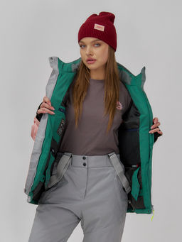 Горнолыжный костюм женский зимний персикового цвета 0709_1P - Chunmai фото 17