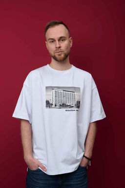 Футболка оверсайз унисекс "Юбилейная" белый