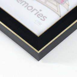 Цена за 2 шт. Фоторамка пластик "Акварель" 10х15 см, чёрный (пластик)