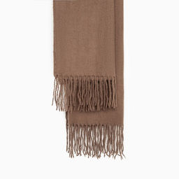 Палантин женский MINAKU однотонный цв. бежевый, размер 76*180 см  фото 6