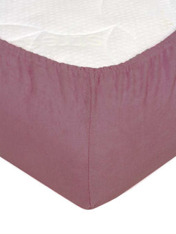 Простыня на резинке Махра - Какао 120*200*20