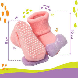 Носочки для малышей Крошка Я «Единорожка», с погремушкой