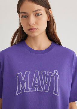 Mavi Logo Bask?l? Mor Tisort  фото 5