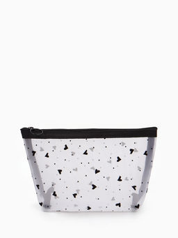 Косметичка женская Little love, с рисунком, на молнии, чёрная