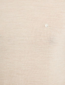 Бежевый базовый трикотажный свитер приталенного кроя с четверть-черепаховым воротником - Cacharel фото 6