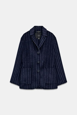 ZW COLLECTION PINSTRIPE BLAZER WITH WOOL - Zara фото 6