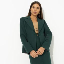 Жакет на подкладе с подплечниками Радость босса (зеленый) - Charutti фото 4