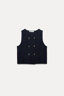 PLAIN KNIT CROP TOP - Zara фото 12