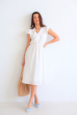 Martichelli Платье хлопковое белое  фото 15