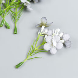 Цена за 5 шт. Цветы для декорирования "Веточка яблони" серые 8 см