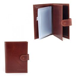 Обложка для авто+паспорт-Croco-ВП-1032 (с хляст, 5 внут карм, двойн стенка) натуральная кожа коричнневый тем пулл-ап (219) 223770