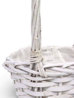 Корзина плетёная для хранения, ива, белая, набор 2 шт.