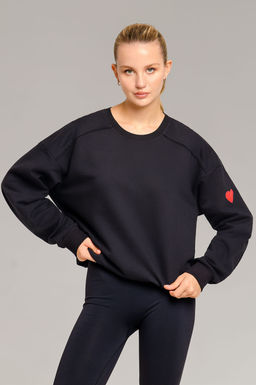 Арт. 15125 Свитшот женский Матрешка оверсайз 44-50 (4 шт) Цвет:черный - Калинка фото 2