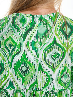 Платье Boho для девочки подростка UD 7927 зеленые узоры - Mini maxi фото 6
