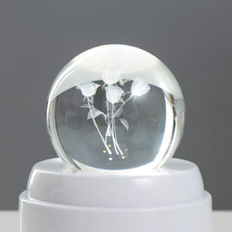 Фигурка светящаяся RISALUX «Шар», LED-ночник, USB, АКБ, 9×9×11 см, МИКС