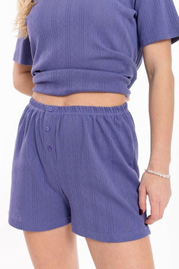 Шорты из рибаны М325434с сиреневый - Елена фото 6