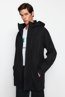 TRENDYOL MAN Siyah Regular Fit Kapusonlu Outdoor Softshell K?sl?k Parka Mont TMNAW24MO00024 - Trendyolmilla фото 7