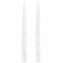 Свеча "Витая" д2см, h25см, набор 2шт, время горения 5ч, парафин, белый (Россия)