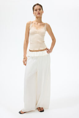 Top en punto pointelle con ribete de encaje - H&m фото 5