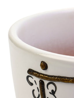 Горшок для цветов Вечер, 1 л, d=15 см, h=13 см, с поддоном, керамика, белый - Simaland фото 2