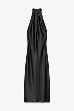 OPEN BACK SATIN MIDI DRESS - Zara фото 18
