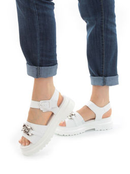 08-PEAG03-1 WHITE Босоножки женские (натуральная кожа) - Фабричный китай фото 2