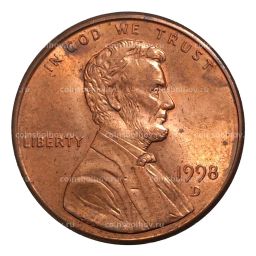 1 цент 1998 года D  США