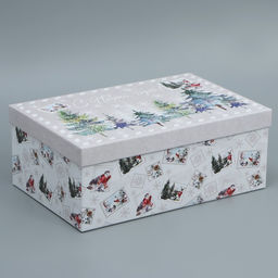 Набор подарочных коробок 6 в 1 Новогодняя акварель, 20 х 12.5 х 7.5 32.5 х 20 х 12.5 см - Дарите счастье фото 14