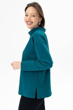 Базовый джемпер из мягкого хлопкового трикотажа Футер 2-х нитка - Solo mio фото 5