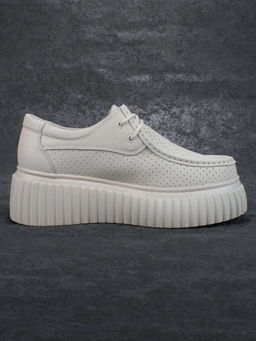 03-PDA169-2 BEIGE Полуботинки женские (натуральная кожа)