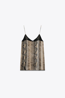 ZW COLLECTION ANIMAL PRINT CAMISOLE TOP - Zara фото 7