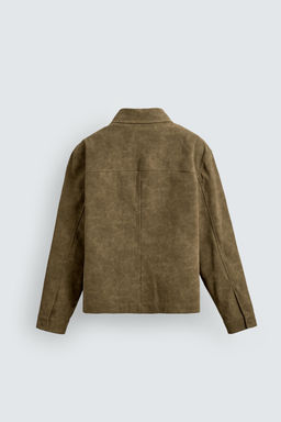 BOXY FIT FAUX SUEDE OVERSHIRT - Zara фото 8