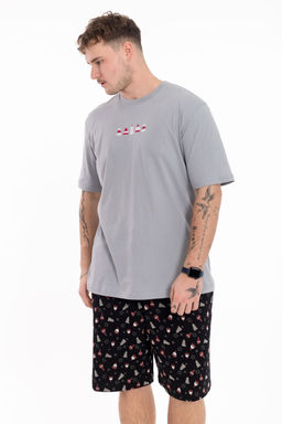 Пижама футболка и шорты М125115Псч