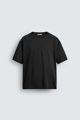 CAMISETA CROPPED FIT ACABADO MERCERIZADO / Negro - Zara фото 6