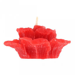 Свеча "Роза" д5см, h3,5см, красный, время горения 2 часа (Россия)