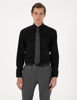 Siyah Slim Fit Uzun Kollu Basic G_mlek - Pierre cardin фото 11