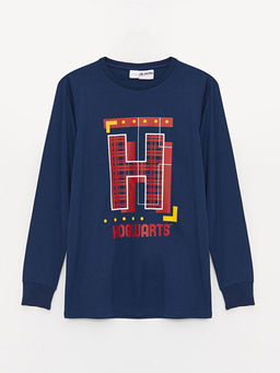 Bisiklet Yaka Harry Potter Bask?l? Uzun Kollu Erkek ?ocuk Pijama Tak?m? - Waikiki фото 2