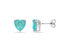 Серьги из серебра турмалин лазурный выращ., Искушение